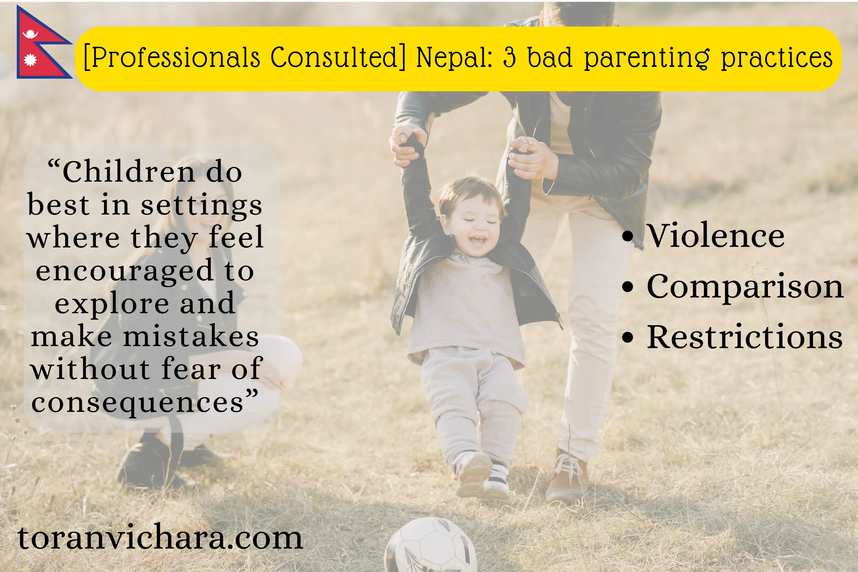 Nepal: 3 bad parenting practices poster